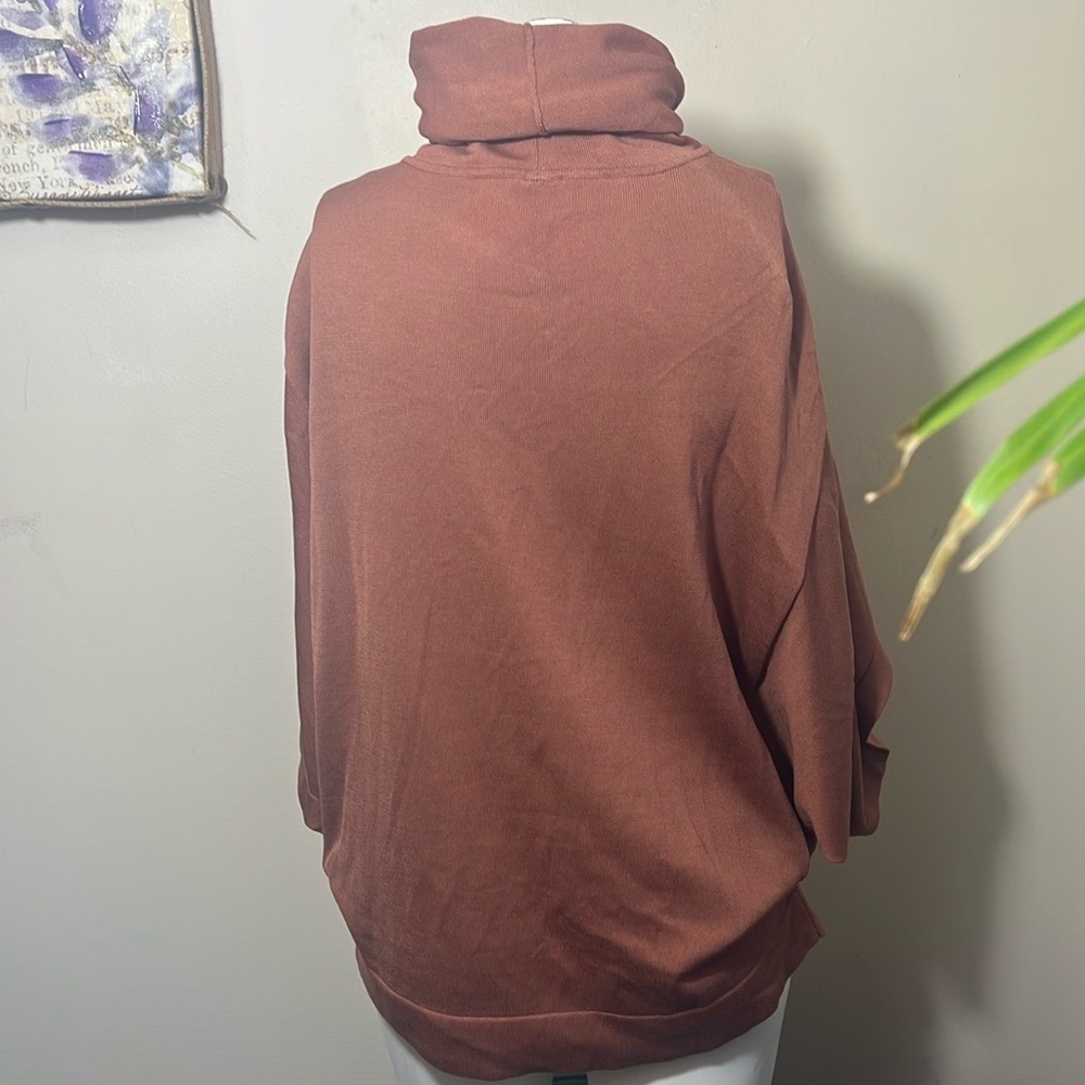 UKASTYLE TOP PONCHO STYLE SIZE M BROWN - Picture 14 of 15